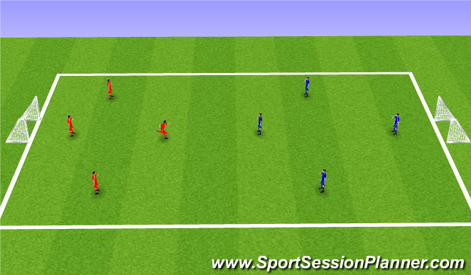 Football/Soccer Session Plan Drill (Colour): Scrimmage