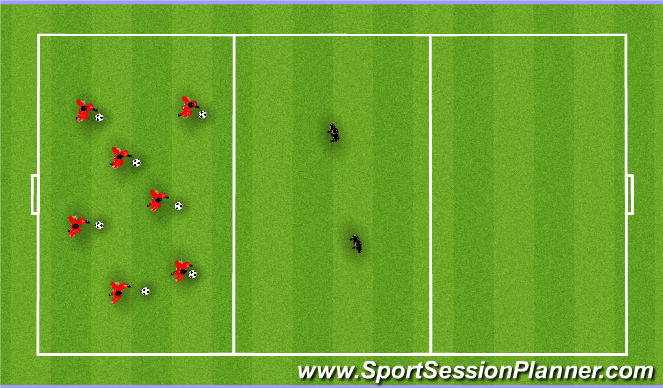 Football/Soccer Session Plan Drill (Colour): Moves 9 British Bulldog