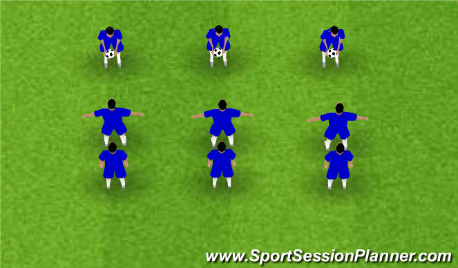Football/Soccer Session Plan Drill (Colour): Ladder Juggling