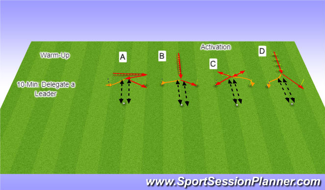 Football/Soccer Session Plan Drill (Colour): Warm-Up and Activation