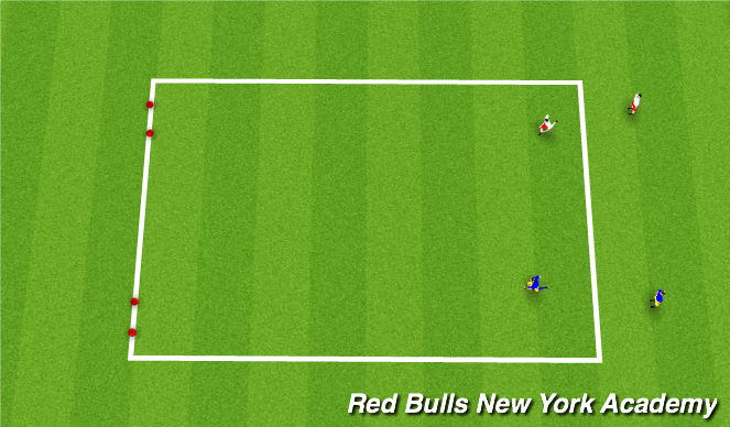 Football/Soccer Session Plan Drill (Colour): Gauntlet