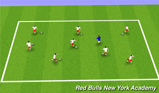 Football/Soccer Session Plan Drill (Colour): Warm up