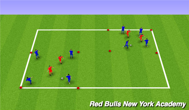 Football/Soccer Session Plan Drill (Colour): Rondo warm up