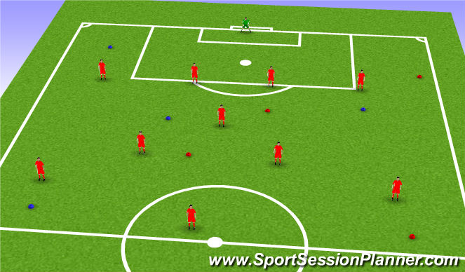 Football/Soccer Session Plan Drill (Colour): Shaddow Play