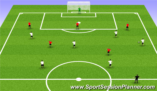 Football/Soccer Session Plan Drill (Colour): 小型比賽