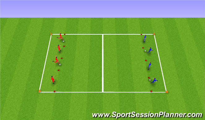 Football/Soccer Session Plan Drill (Colour): Warm-up