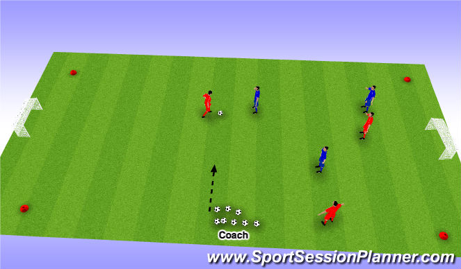 Football/Soccer Session Plan Drill (Colour): Game 3v3