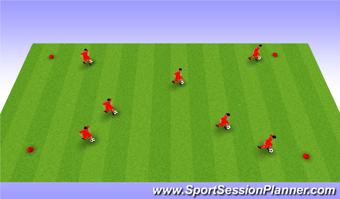 Football/Soccer Session Plan Drill (Colour): Technique 1-1