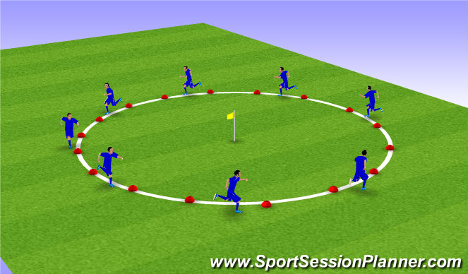 Football/Soccer Session Plan Drill (Colour): Warm Up