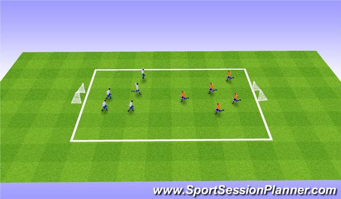 Football/Soccer Session Plan Drill (Colour): 5v5