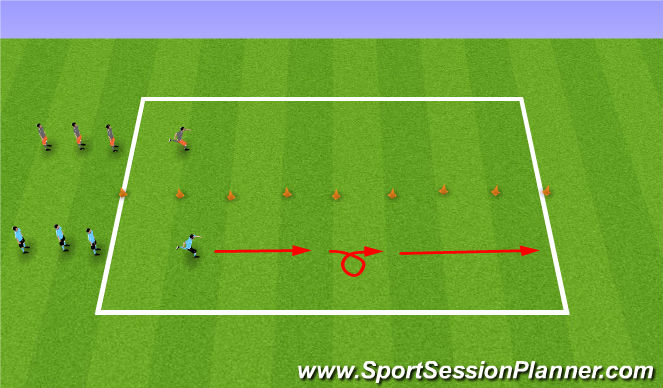Football/Soccer Session Plan Drill (Colour): Warmup