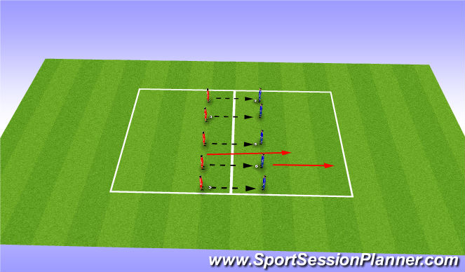 Football/Soccer Session Plan Drill (Colour): warm up