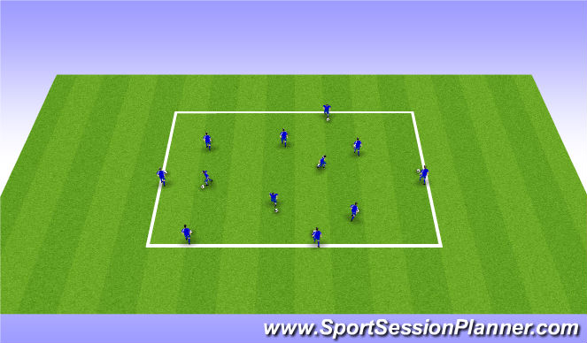 Football/Soccer Session Plan Drill (Colour): Ball mastry