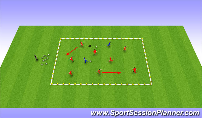 Football/Soccer Session Plan Drill (Colour): pac man