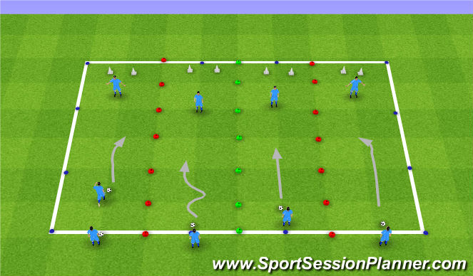 Football/Soccer Session Plan Drill (Colour): 1v1's