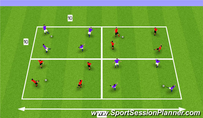 Football/Soccer Session Plan Drill (Colour): Set Up