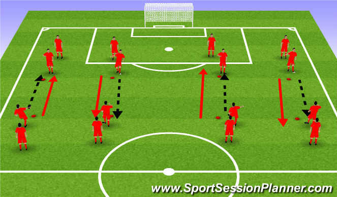 Football/Soccer Session Plan Drill (Colour): Warm-up