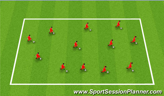 Football/Soccer Session Plan Drill (Colour): 1v1 Warm up