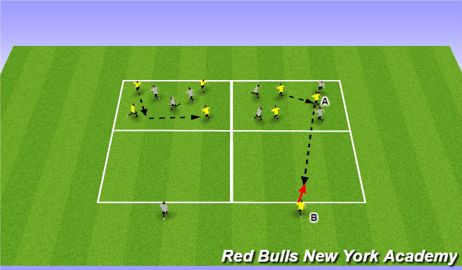 Football/Soccer Session Plan Drill (Colour): Warm up