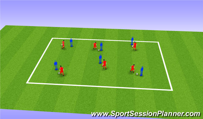 Football/Soccer Session Plan Drill (Colour): Skill of the day