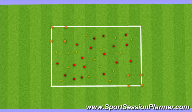 Football/Soccer Session Plan Drill (Colour): Wall-E Wars