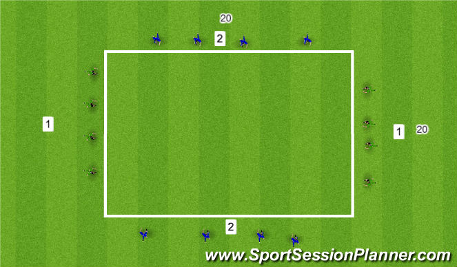 Football/Soccer Session Plan Drill (Colour): Across the Pond