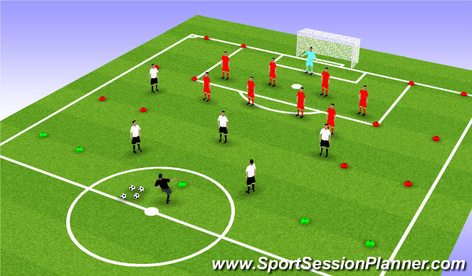 Football/Soccer Session Plan Drill (Colour): Cadrage, Couverture et Marquage