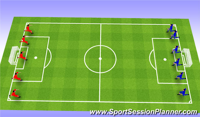 Football/Soccer Session Plan Drill (Colour): Cool Down & Stretches