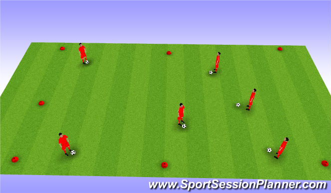 Football/Soccer Session Plan Drill (Colour): Technique
