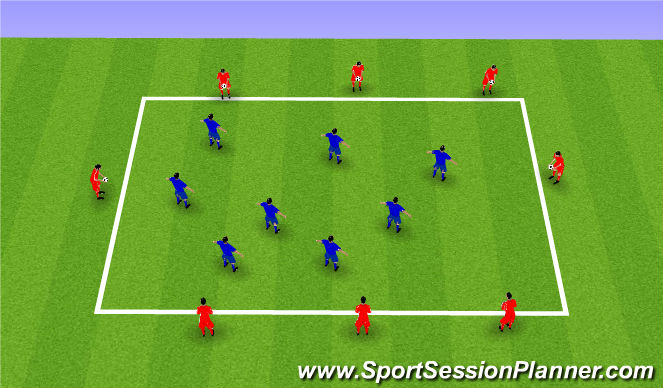 Football/Soccer Session Plan Drill (Colour): controlling from the air
