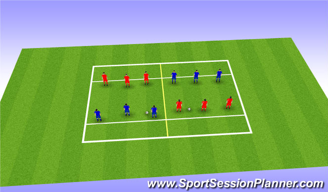 Football/Soccer Session Plan Drill (Colour): Handball
