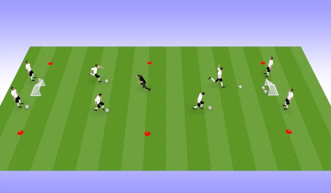 Football/Soccer Session Plan Drill (Colour): 1vCoach