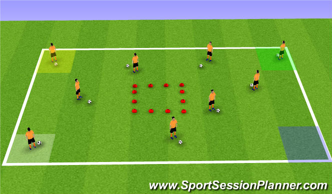 Football/Soccer Session Plan Drill (Colour): Technical