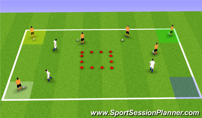 Football/Soccer Session Plan Drill (Colour): Skill