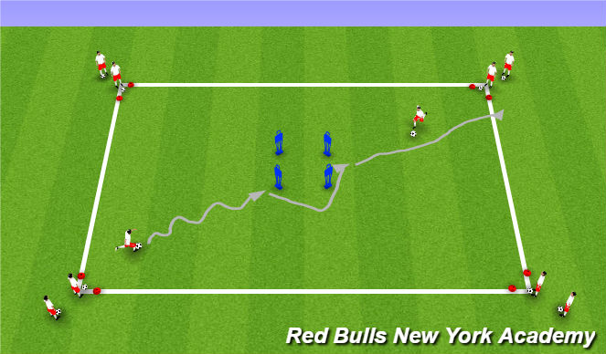 Football/Soccer Session Plan Drill (Colour): Warm-up: