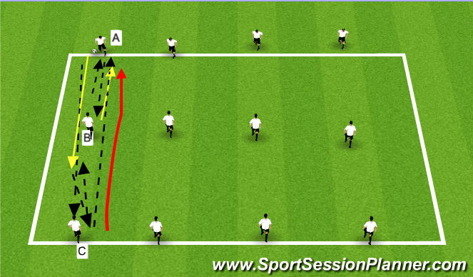 Football/Soccer Session Plan Drill (Colour): Warm Up Short/long passing