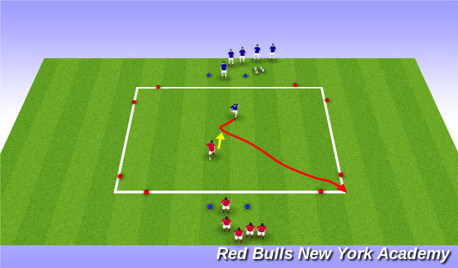 Football/Soccer Session Plan Drill (Colour): Opposed