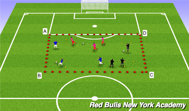 Fútbol Ejercicio del Plan de Sesiones (Color): Warm Up