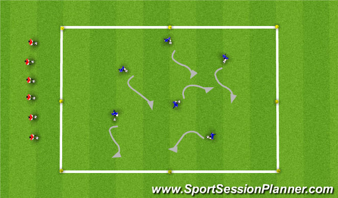Football/Soccer Session Plan Drill (Colour): Training 1