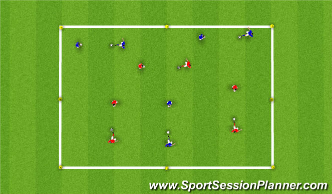 Football/Soccer Session Plan Drill (Colour): Training 2