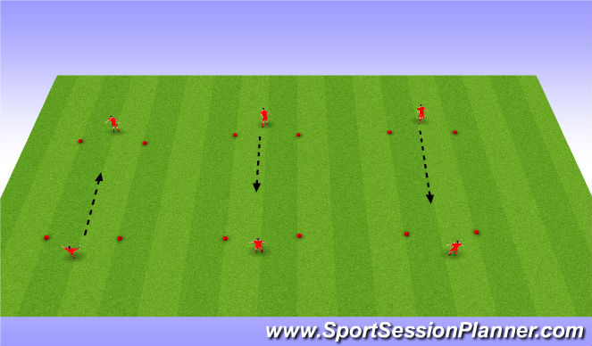Football/Soccer Session Plan Drill (Colour): Technical 1