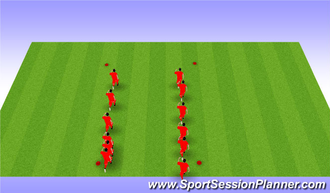 Football/Soccer Session Plan Drill (Colour): Dynamic Warm up