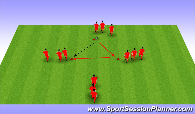 Football/Soccer Session Plan Drill (Colour): pass and press