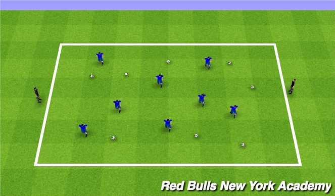Football/Soccer Session Plan Drill (Colour): Warm up