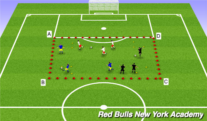 Football/Soccer Session Plan Drill (Colour): Warm Up