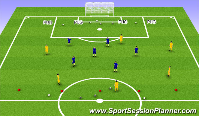 Football/Soccer Session Plan Drill (Colour): Transition