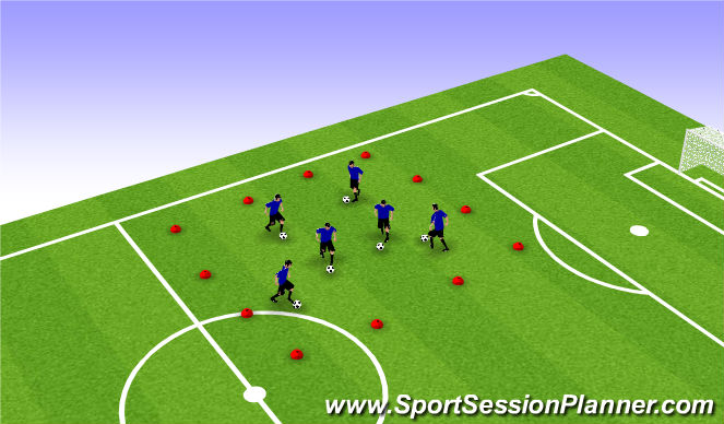 Football/Soccer Session Plan Drill (Colour): Warmup: Ball mastery