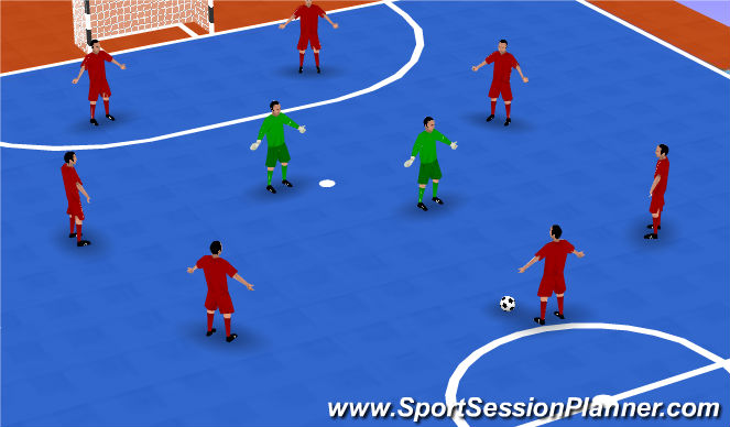 Futsal Session Plan Drill (Colour): Warm Up Rondo 1