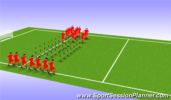 Football/Soccer Session Plan Drill (Colour): Warm up
