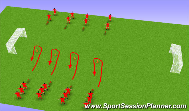 Football/Soccer Session Plan Drill (Colour): Fitness